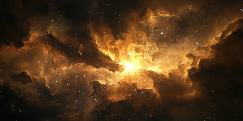 Wall Mural - dark nebula cosmic dust swirls