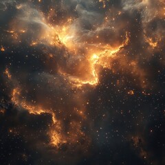 Wall Mural - fiery cosmic nebulae image