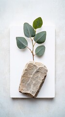 Poster - Stone and Eucalyptus