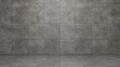 © ryunosuke - コンクリートブロックの部屋の3DCGイラスト 奥行のある壁と床の背景 3DCG illustration of a concrete block room. Background of walls and floors with depth