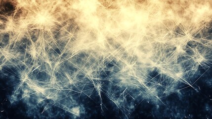 Poster - Abstract interweaving network of lines, creating a celestial or cosmic visual dynamic