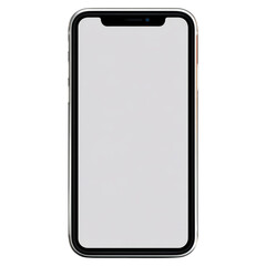 Poster - Blank smartphone screen template for app design and mockup, isolated on transparent background.