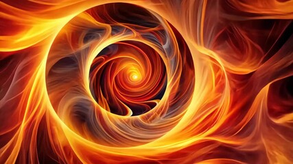 Aufkleber - Fiery Swirl A Hypnotic Journey into the Heart of a Blazing Vortex