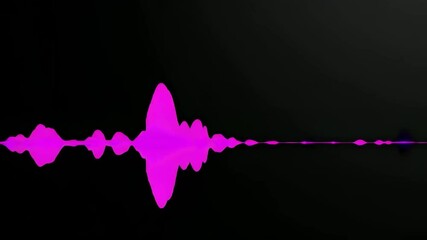 Poster - Vibrant pink waveforms on black background show dynamic sound visualization