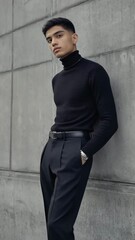 Poster - young man in black suit