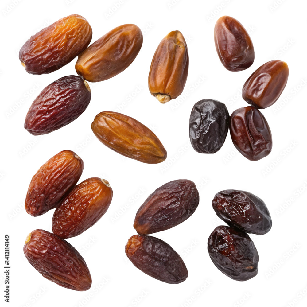 Types of dates varieties of dates isolated on transparent background ...