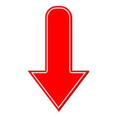 Wall Mural - red arrow icon
