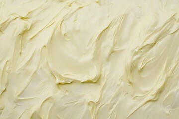 Aufkleber - Abstract background of smooth yellow cream texture. Wave patterns in smooth material creates an interesting abstract pattern.