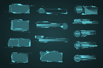 Aufkleber - Elements in cyberpunk style. Abstract geometric patterns. Futuristic technology icons