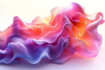 Poster - Colorful 3D Object abstract wallpaper background, generative AI