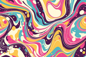 Poster - vintage generative ai design featuring geometric patterns with creative retro aesthetic style