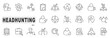 © tutti_frutti - Set of headhunting related line icons. Hiring, recruitment, person etc. Editable stroke