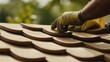 © Jorda - Roofing contractor inspecting roof tiles on a residential roof. Featuring expertise and care