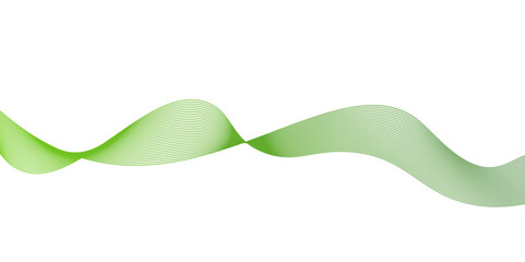 Poster - abstract blue and green gradient wavy flowing line blend background.transparent horizontal green wav