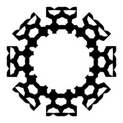 Poster - Outlined Geometric Figure In Solid Black 