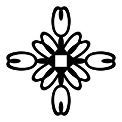 Poster - A Black Drawing Of A Geometric Shape 