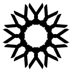 Poster - A Black Drawing Of A Geometric Shape 