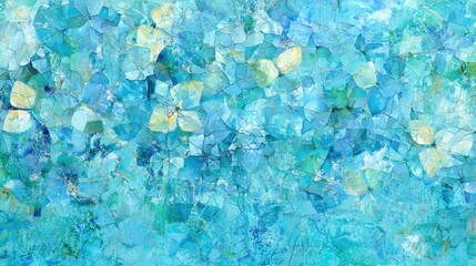 Aufkleber - Icy blue texture with shattered glass abstract look