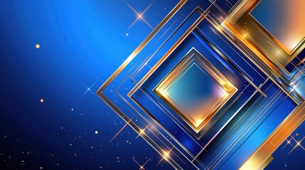Aufkleber - Minimal blue gradient background with tech-inspired lines