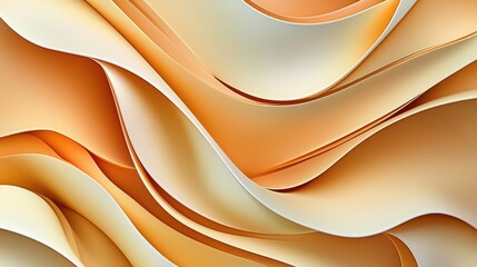 Poster - Soft pastel yellow gradient with layered abstract curves