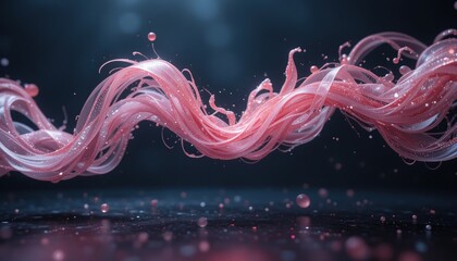 Poster - Fluid motion abstract art digital realm animation ethereal space close-up movement and depth