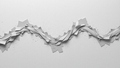 Poster - Creative paper wave design modern studio graphic art minimalist environment abstract viewpoint visual concept for digital aesthetics