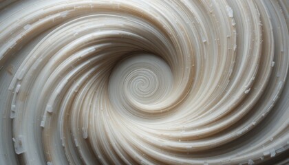 Poster - Swirling creamy texture culinary art studio abstract image soft lighting top-down view artistic concept