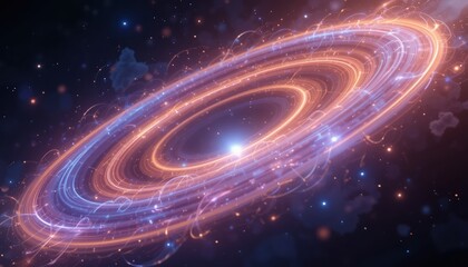 Poster - Exploring cosmic wonders a vibrant galaxy in outer space digital artwork stellar environment high-resolution viewpoint interstellar beauty