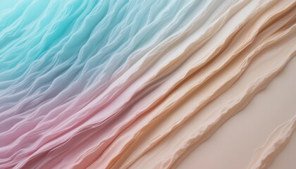 Poster - Flowing abstract patterns in soft pastel colors digital art creation tranquil environment artistic viewpoint creative concept for visual appeal