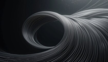 Poster - Dynamic flowing curves abstract space digital art modern environment close-up perspective motion concept for visual impact