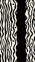 Poster - Abstract dualistic art with contrasting shapes and visual arrangement