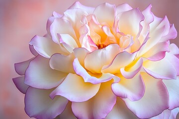 Poster - A close-up of a dew-covered rose, its velvety petals illuminated by soft morning light