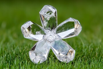 a legendary crystal flower that only blooms once every thousand years, glowing with celestial energy