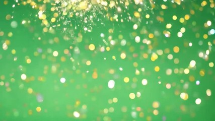 Poster - celebration glitter sparkles green screen,falling sparkle stars glitter