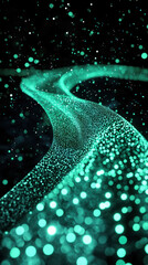 Wall Mural - abstract digital background with cybernetic particles