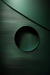 Fototapete - Abstract dark green gradient background with textured stripes and an oval cutout, perfect for design projects.