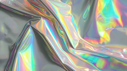 Poster - Holographic rainbow foil iridescent texture creating an abstract hologram background with vibrant color shifts
