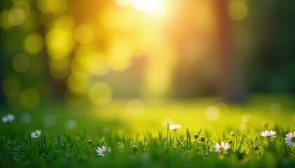 Wall Mural - Abstract blurred nature scene, soft focus bokeh , bokeh, mood, delicate