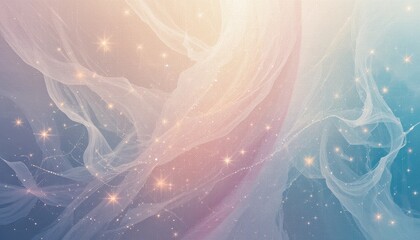 Poster - Ethereal light movement abstract background digital art soft pastel colors fluid dynamics dreamy atmosphere