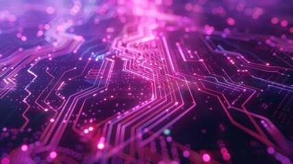 abstract digital shape or line of technological cyber style particle design connect in surreal elect