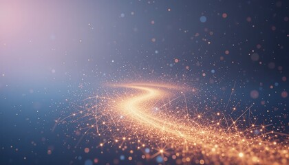 Poster - Magical light trail sparks fantasy landscape digital art ethereal setting abstract viewpoint enchanting concept for visual impact