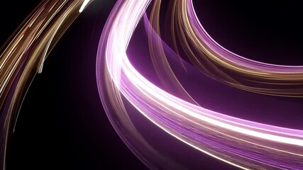 Poster - Abstract Light Trail: A mesmerizing display of light trails dance gracefully against a dark background, creating an ethereal and visually stunning artistic composition.