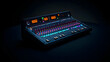 © artzone - Professional Audio Mixer With Colorful Lights And Controls