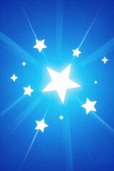 Wall Mural - there is a star that is shining in the sky with many stars