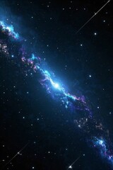 Wall Mural - a close up of a galaxy with a bright blue star in the background