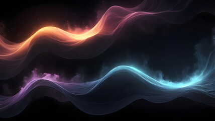 Poster - abstract light wave, a display of captivating digital artwork that embodies vibrant energy. the scen
