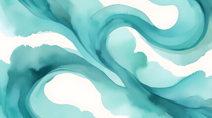 Poster - Ethereal Fluidity: A serene abstract composition in calming tones, evoking the gentle dance of water currents and fluidity, offering a visual meditation experience.