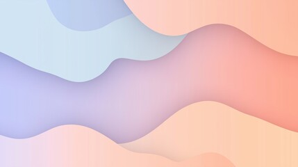 Fototapete - Minimalistic background with soft gradients of pastel colors and abstract shapes. 8