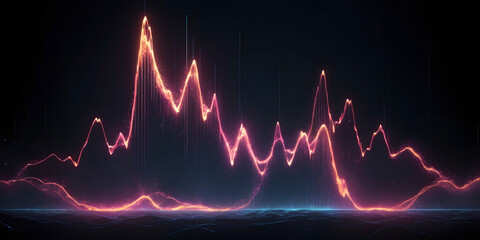 Poster - electrifying audio spectrum: a mesmerizing display of sound waves pulses with vibrant energy, captur