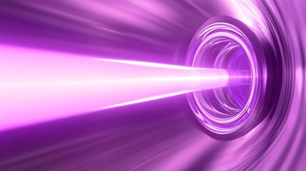 Poster - Purple Light Beam in a Tunnel